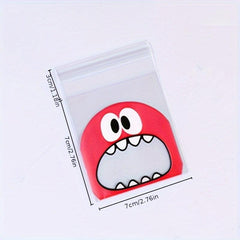 50pcs Monster Cookie Candy Bags for Biscuits Snacks - Christmas Decor