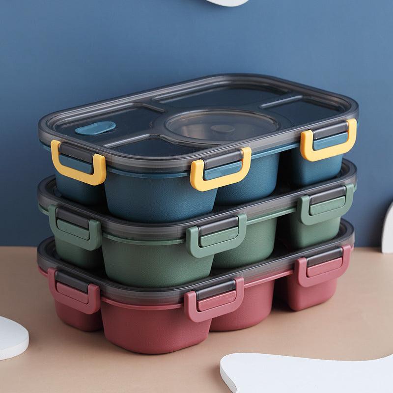 5 Compartment Large Bento Box Microwave Safe for Students and Office