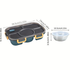 5 Compartment Large Bento Box Microwave Safe for Students and Office