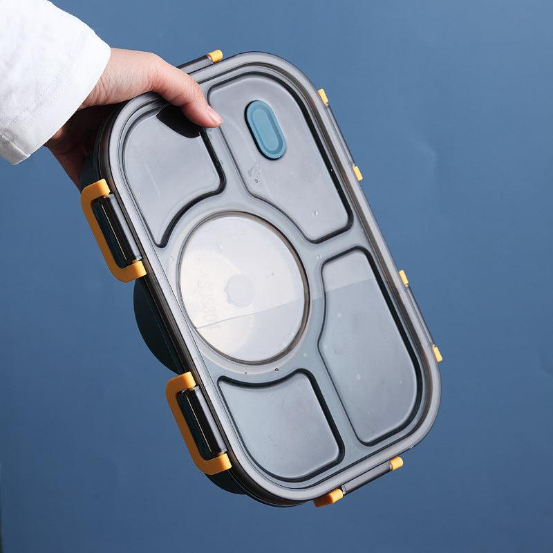 5 Compartment Large Bento Box Microwave Safe for Students and Office