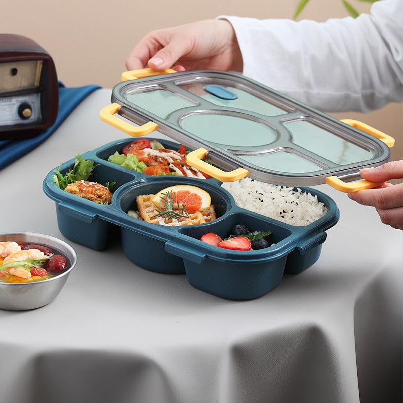 5 Compartment Large Bento Box Microwave Safe for Students and Office
