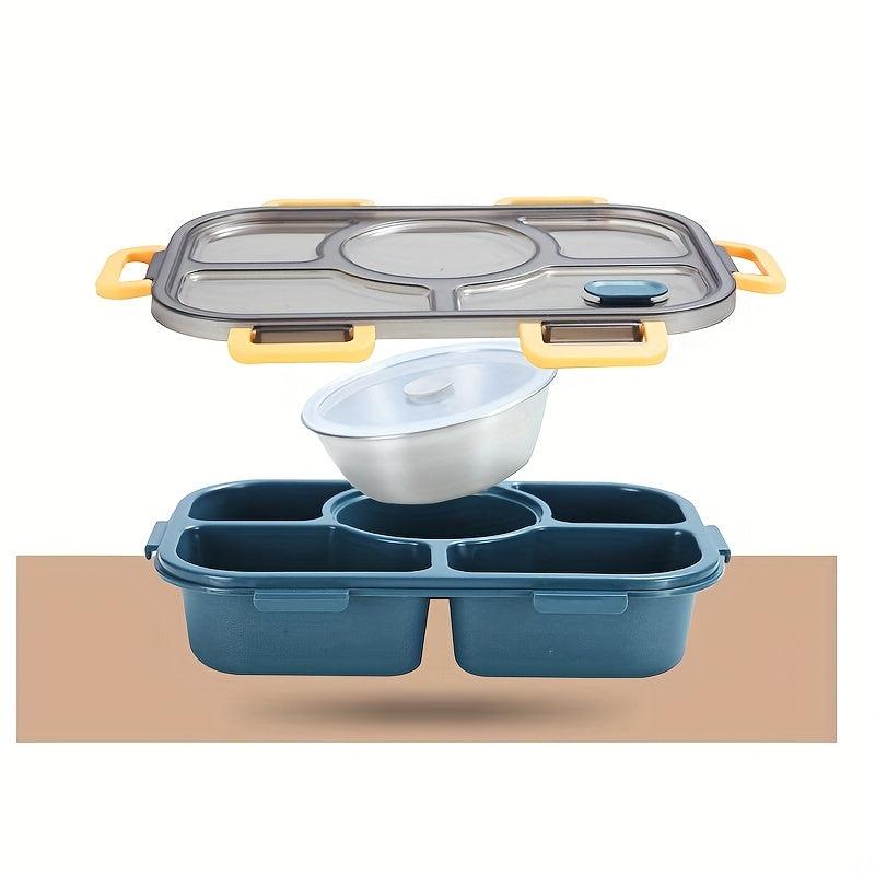 5 Compartment Large Bento Box Microwave Safe for Students and Office