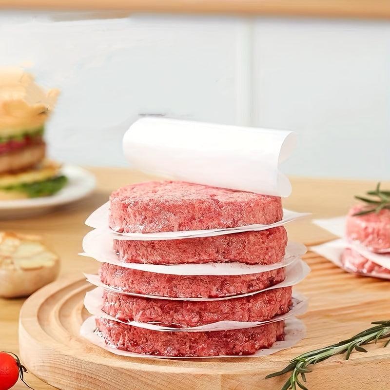 100pcs Hamburger Round Food Mat Paper