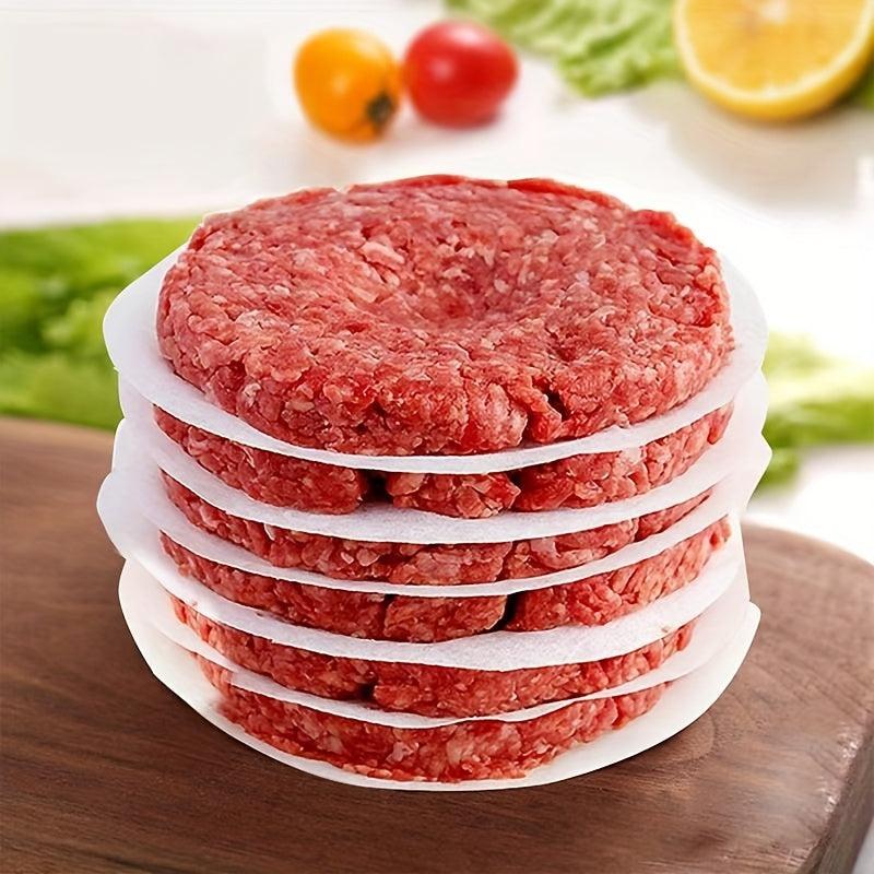 100pcs Hamburger Round Food Mat Paper