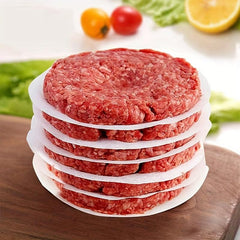 100pcs Hamburger Round Food Mat Paper
