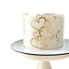 Heart Shaped Acrylic Cake Topper - Ideal for Weddings, Birthdays, and Parties