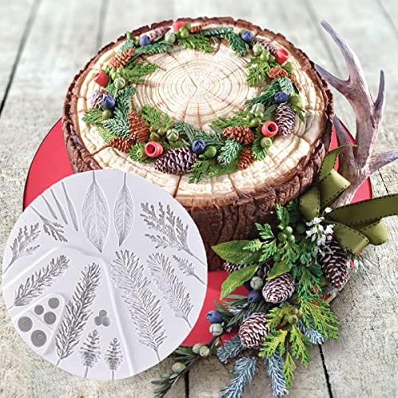 Winter Foliage Flower Silicone Mold for Cake Decorating Fondant Gumpaste