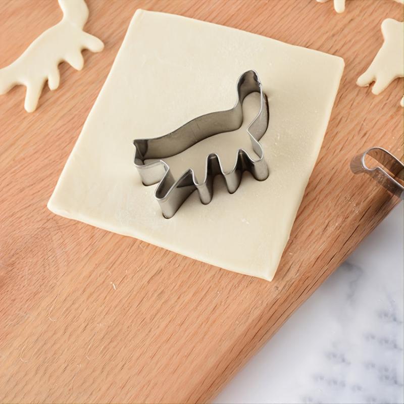 6 Stainless Steel Animal Cookie Cutters Kitten Moulds DIY Cartoon Cookie Moulds