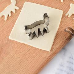 6 Stainless Steel Animal Cookie Cutters Kitten Moulds DIY Cartoon Cookie Moulds