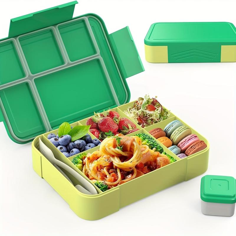 5-Compartment Bento Salad Lunch Box with Reusable Spoon