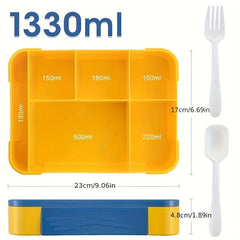 5-Compartment Bento Salad Lunch Box with Reusable Spoon