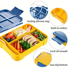 5-Compartment Bento Salad Lunch Box with Reusable Spoon