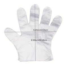 100pcs Plastic Disposable Gloves For Cooking Meal Preping Kitchen BBQ Cleaning