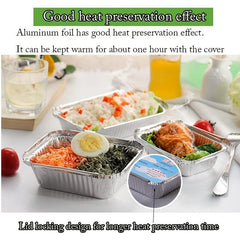Disposable Aluminum Foil Pans with Lids for Cooking Baking Storing