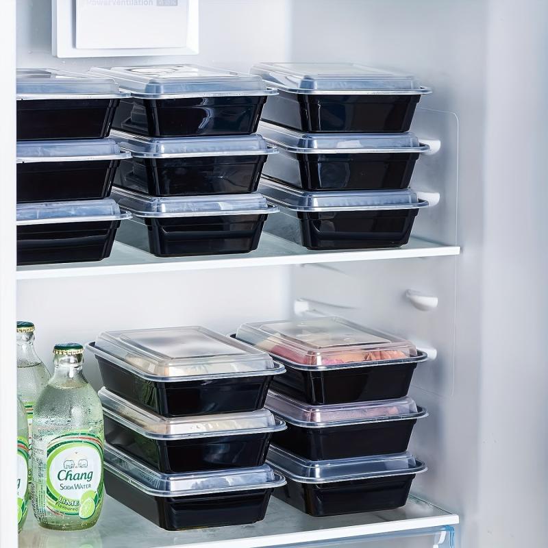 50pcs 32oz Disposable Plastic Lunch Box Stackable for Party and Camping