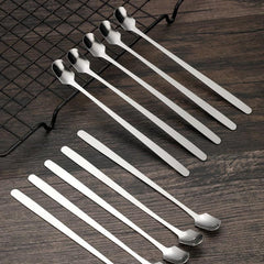 6Pcs Stainless Steel Long Handle Mixing Spoons Coffee Ice Tea Stirrers