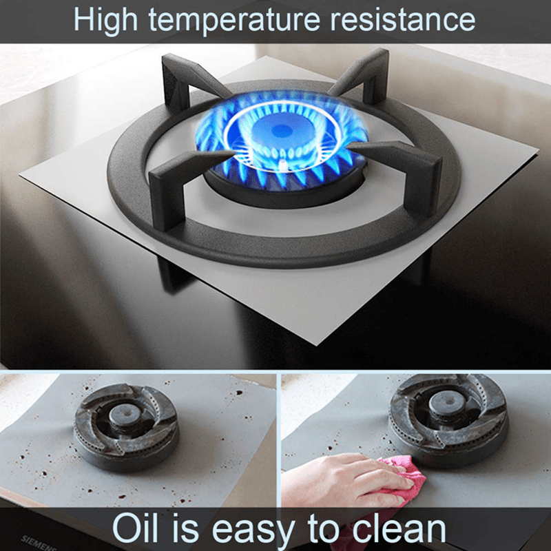 4pcs Stove Surface Protection Pad Reusable Gas Stove Cover