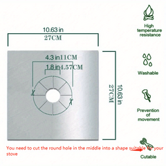 4pcs Stove Surface Protection Pad Reusable Gas Stove Cover