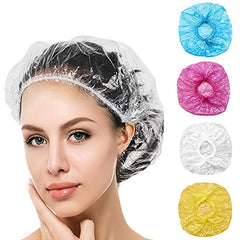 100pcs Plastic Disposable Shower Cap Hair Dye Shower Cap
