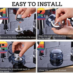 2pcs Gas Stove Knob Covers - Child Safety Oven Knob Covers