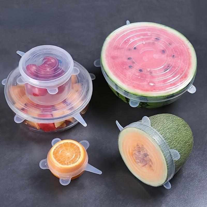 12pcs Silicone Stretch Lids Food Bowl Covers Reusable Food Saving Cover