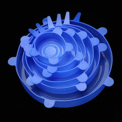 12pcs Silicone Stretch Lids Food Bowl Covers Reusable Food Saving Cover