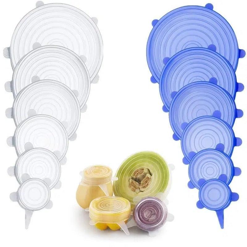 12pcs Silicone Stretch Lids Food Bowl Covers Reusable Food Saving Cover