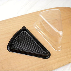 20pcs Clear Cake Slice Containers Disposable Plastic Cheesecake Containers