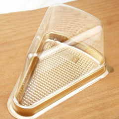 20pcs Clear Cake Slice Containers Disposable Plastic Cheesecake Containers