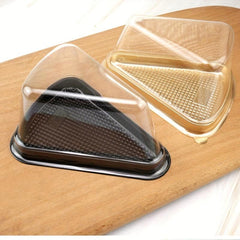 20pcs Clear Cake Slice Containers Disposable Plastic Cheesecake Containers