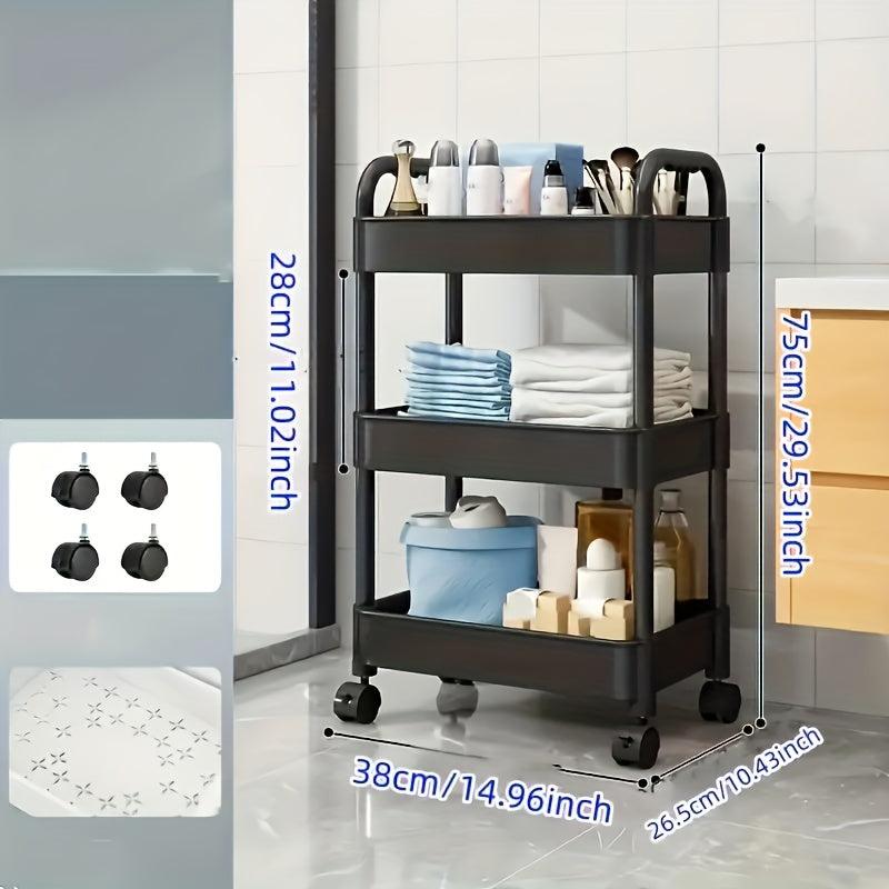 Ultra Thin Rolling Storage Cart Kitchen Small Shelf With Foot Wheel Storage Cart