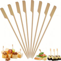 Bamboo Wooden Paddle Skewers 100 Pcs 7.87 Inches