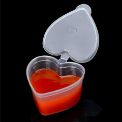 20pcs Heart Shaped Disposable Sauce Cups 45ml Takeaway Packaging