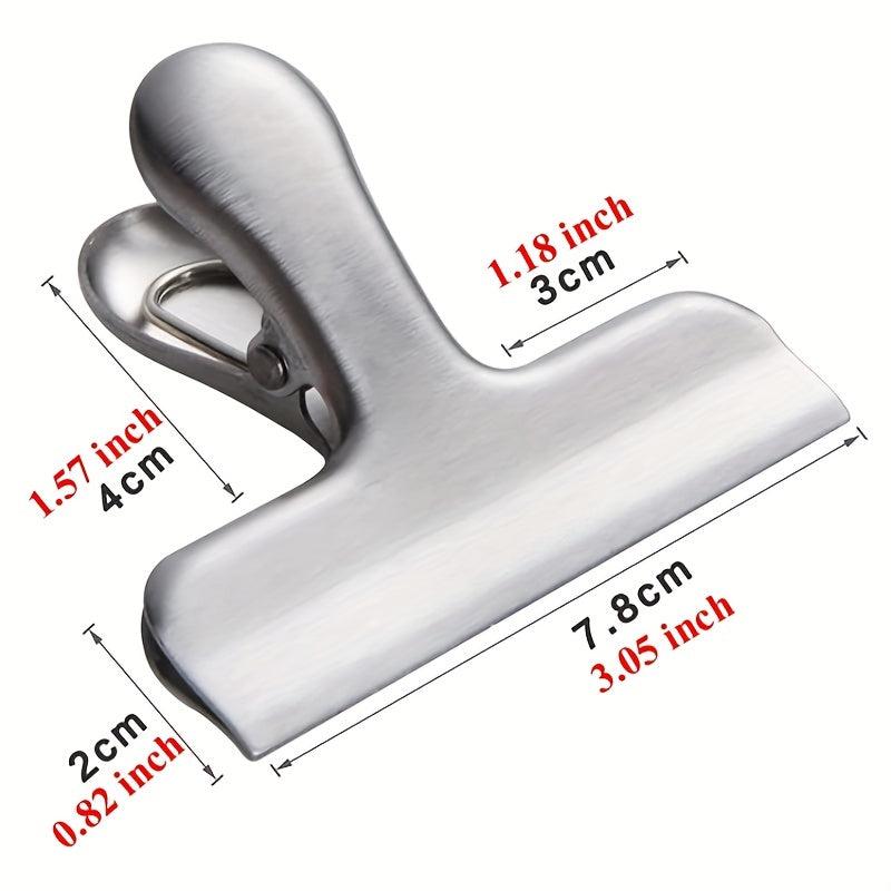 4pcs Stainless Steel Metal Chip Bag Clips