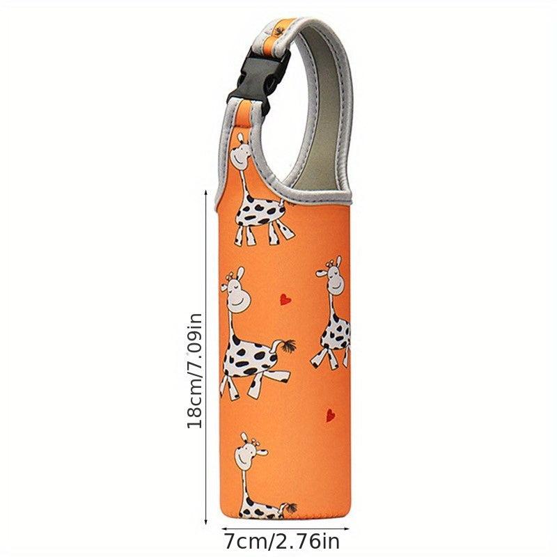 Water Bottle Carrier Holder Pouch Insulated Tote Sleeve Cartoon Pattern