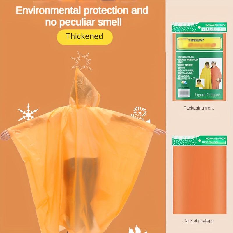 5pcs Disposable Raincoat Poncho Individually Wrapped Lightweight
