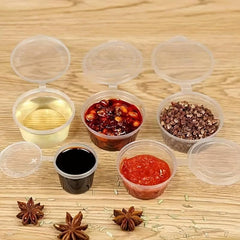 50 Disposable Sauce Cups for Takeaway - Save Storage Space