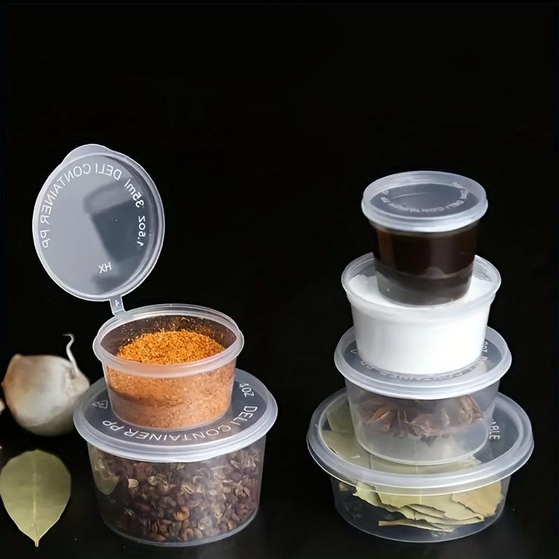 50 Disposable Sauce Cups for Takeaway - Save Storage Space