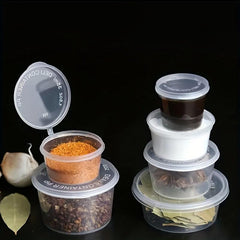 50 Disposable Sauce Cups for Takeaway - Save Storage Space