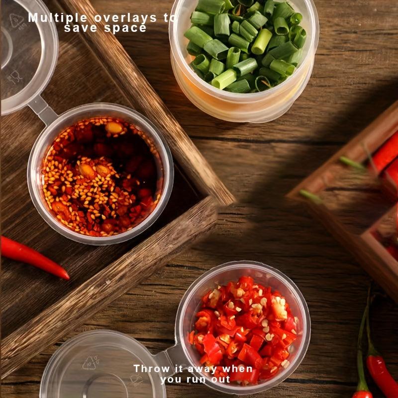 50 Disposable Sauce Cups for Takeaway - Save Storage Space