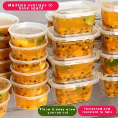 50 Disposable Sauce Cups for Takeaway - Save Storage Space
