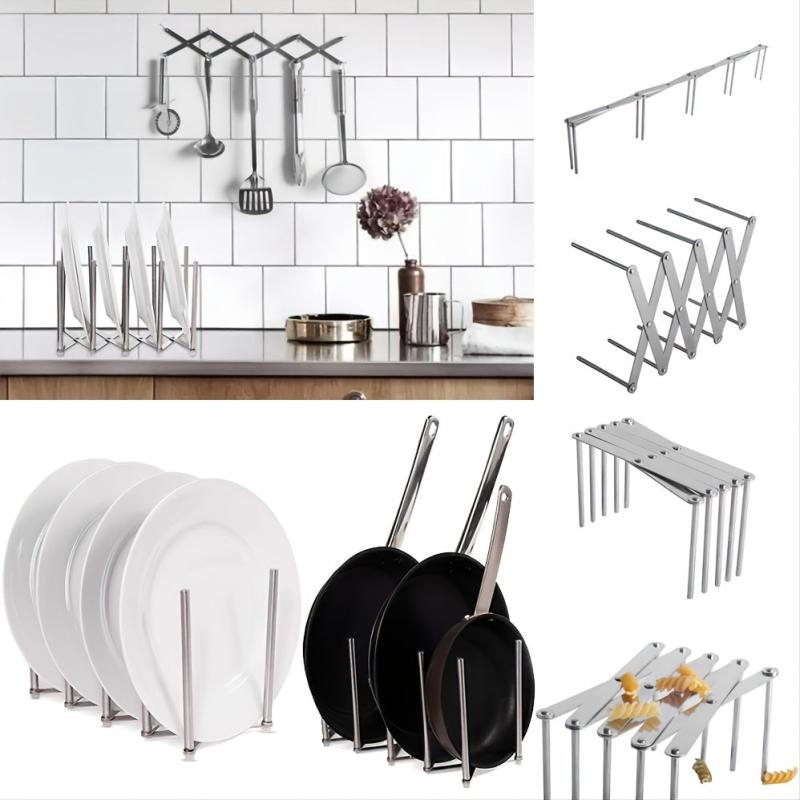 Adjustable Stainless Steel Drying Rack for Kitchen Storage