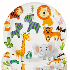10pc Forest Animal Dinner Plates - Kids' Birthday Party Supplies