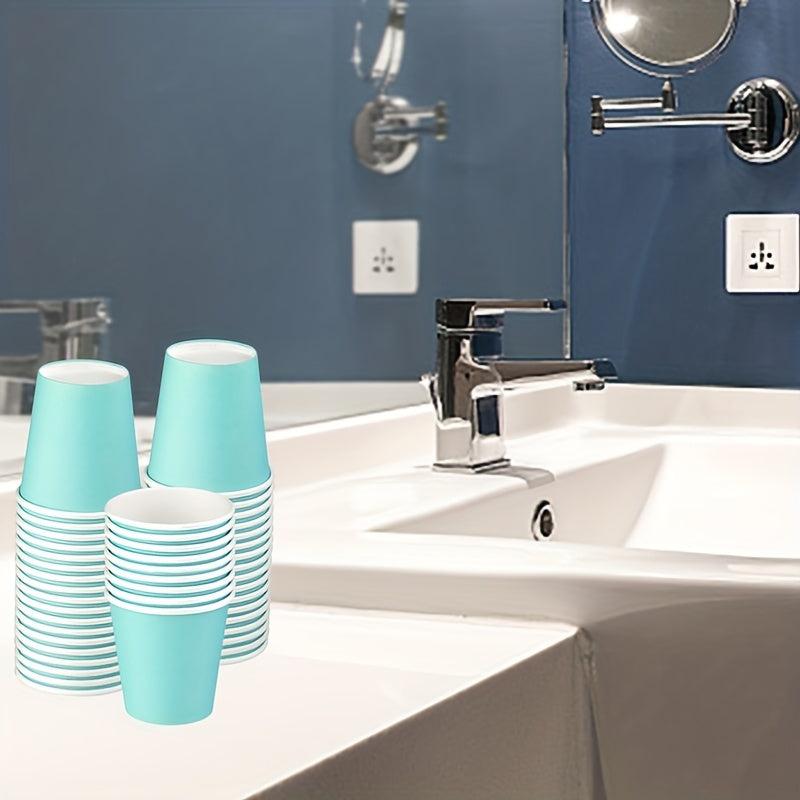 50pcs 3oz Disposable Paper Cups for Bathroom Party Picnic