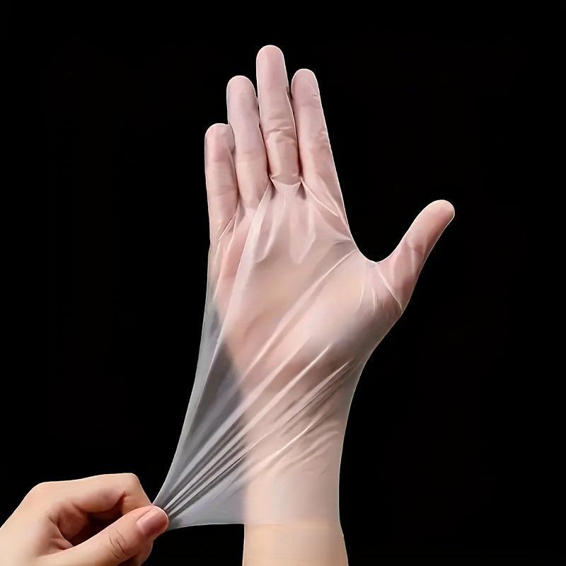 100pcs Food Transparent Disposable Gloves for Kitchen Supplies