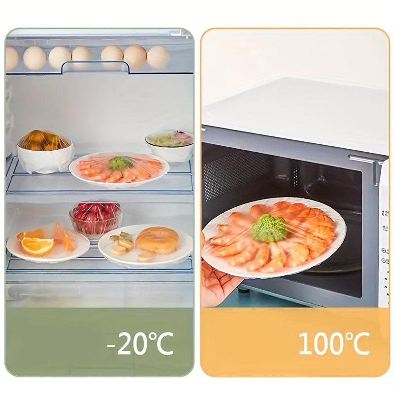 100pcs Disposable Plastic Wrap for Fresh Keeping & Food Bowl