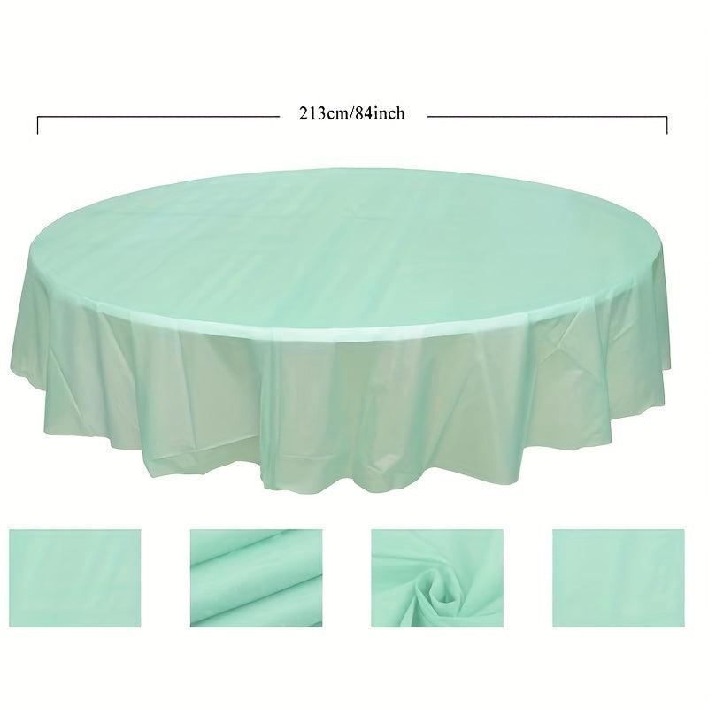Waterproof Round Tablecloth PE Eco-friendly Kitchen Picnic Table Cloth
