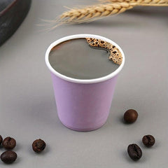 100pcs 3 Oz Purple Disposable Paper Cups for Mouthwash Espresso Coffee