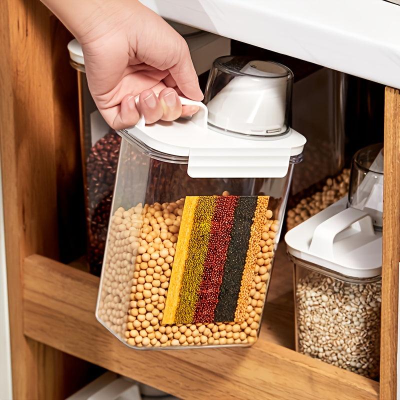Reusable Plastic Food Storage Box with Lid Clean Grain Container