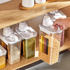 Reusable Plastic Food Storage Box with Lid Clean Grain Container